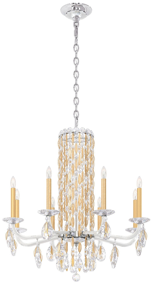 Siena 31"H x 30"W 8-Light Crystal Chandelier in Heirloom Gold