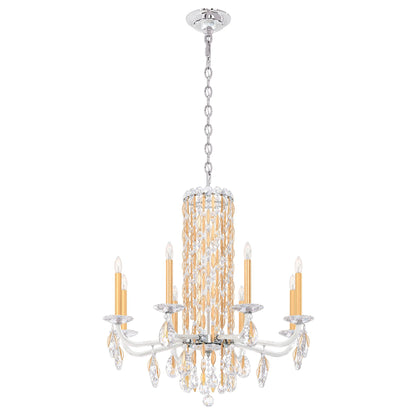 Siena 31"H x 30"W 8-Light Crystal Chandelier in Heirloom Gold