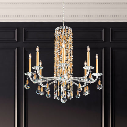 Siena 31"H x 30"W 8-Light Crystal Chandelier in Heirloom Gold