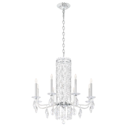 Siena 31"H x 30"W 8-Light Crystal Chandelier in Polished Stainles