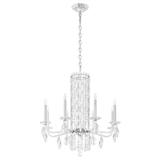 Siena 31"H x 30"W 8-Light Crystal Chandelier in Polished Stainles