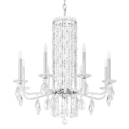 Siena 31"H x 30"W 8-Light Crystal Chandelier in Polished Stainles