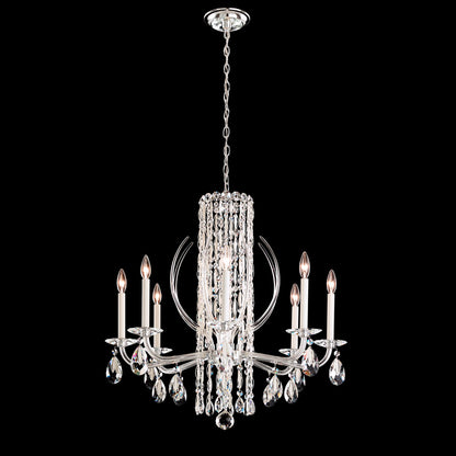 Siena 31"H x 30"W 8-Light Crystal Chandelier in White