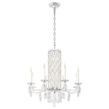 Siena 31"H x 30"W 8-Light Crystal Chandelier in White