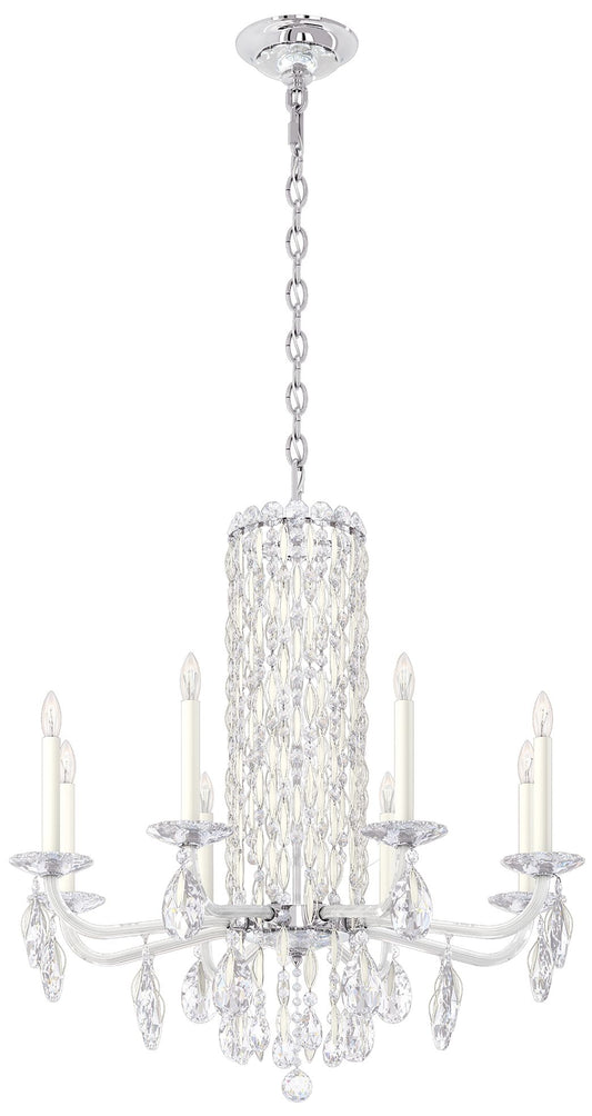 Siena 31"H x 30"W 8-Light Crystal Chandelier in White