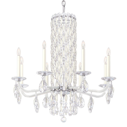 Siena 31"H x 30"W 8-Light Crystal Chandelier in White