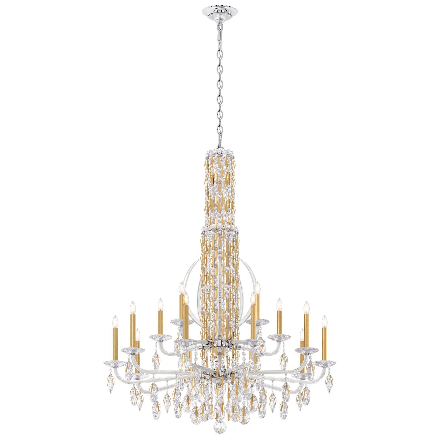 Siena 50.5"H x 40.5"W 17-Light Crystal Chandelier in Heirloom Gol