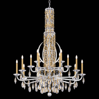 Siena 50.5"H x 40.5"W 17-Light Crystal Chandelier in Heirloom Gol