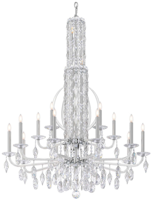 Siena 50.5"H x 40.5"W 17-Light Crystal Chandelier in Pol Stainles