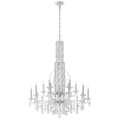 Siena 50.5"H x 40.5"W 17-Light Crystal Chandelier in Pol Stainles
