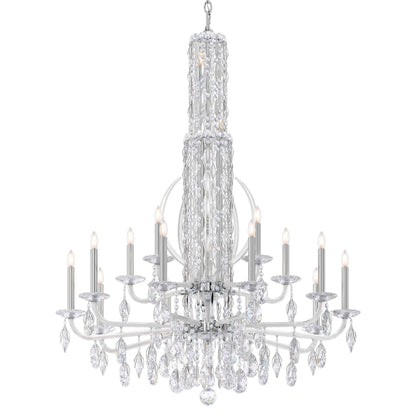 Siena 50.5"H x 40.5"W 17-Light Crystal Chandelier in Pol Stainles