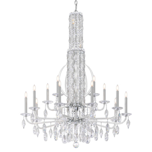 Siena 50.5"H x 40.5"W 17-Light Crystal Chandelier in Pol Stainles