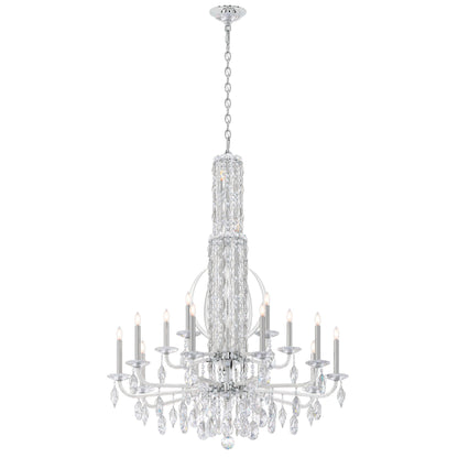Siena 50.5"H x 40.5"W 17-Light Crystal Chandelier in Pol Stainles