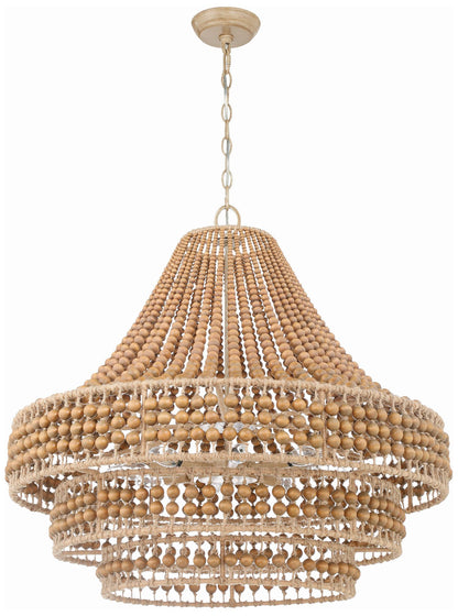 Silas 8 Light Burnished Silver Chandelier