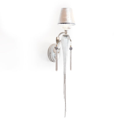 Silver Leaf Chandelier Style Wall Lamp