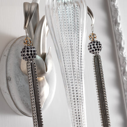 Silver Leaf Chandelier Style Wall Lamp