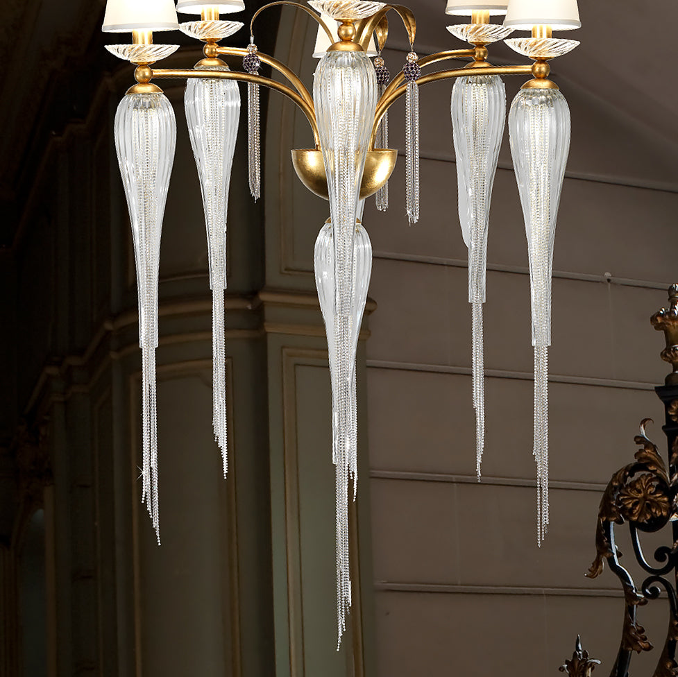 Luxury High End Blown Glass Rhinestone Chandelier