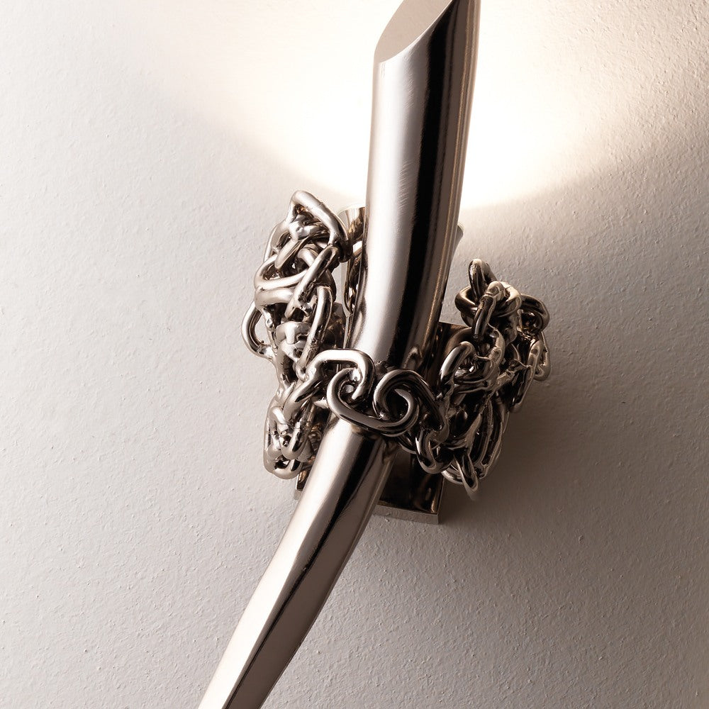 Small Contemporary Italian Silver Wall Light