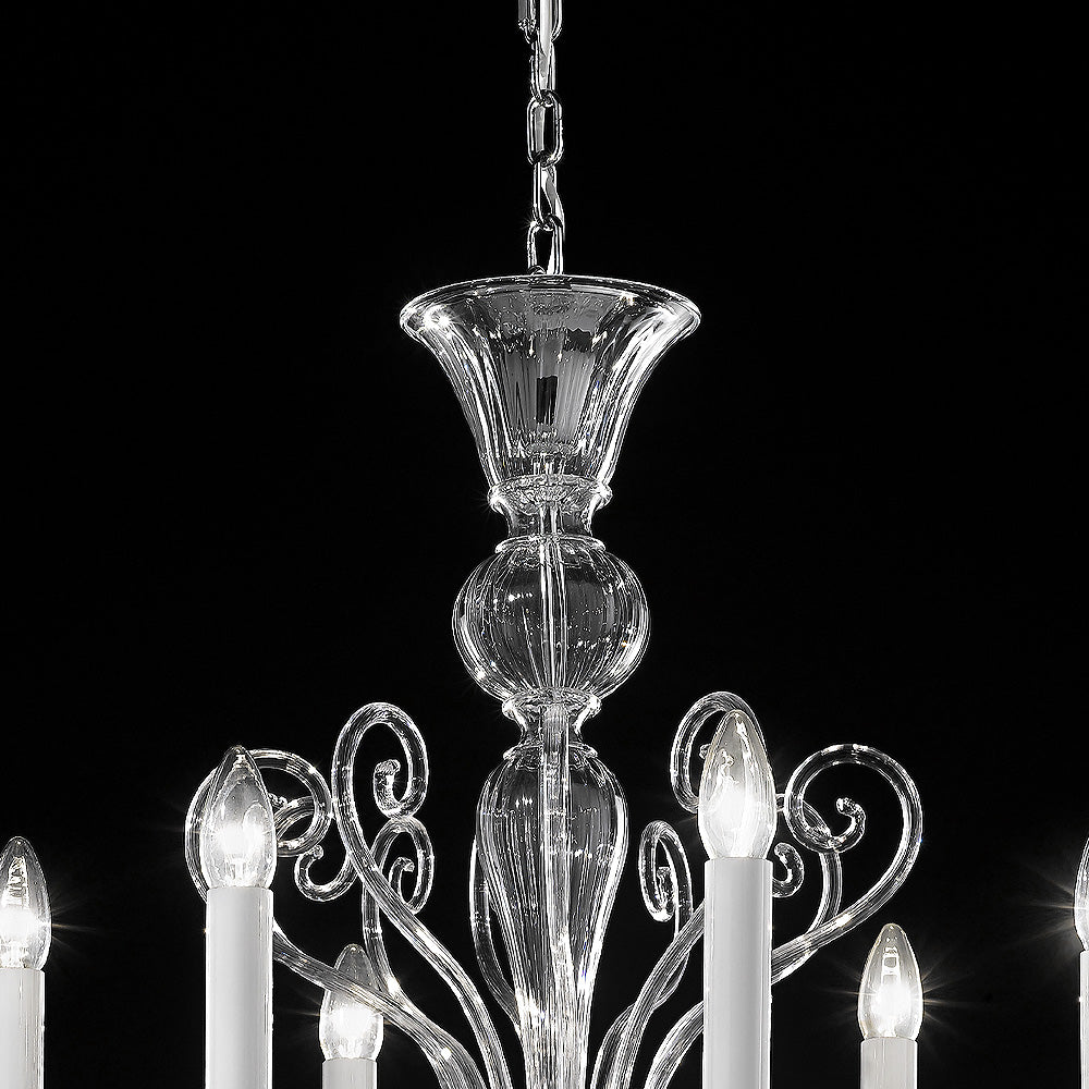 Small Traditional Clear Glass Chandelier