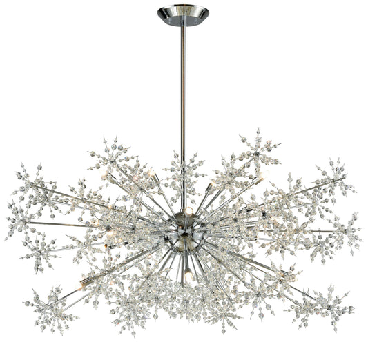 Snowburst 48" Wide 20-Light Chandelier - Polished Chrome