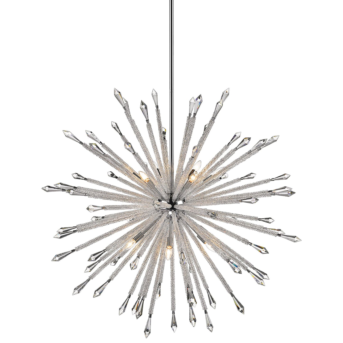 Soleia 47" Wide Chrome 12-Light Sputnik Chandelier