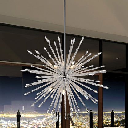Soleia 47" Wide Chrome 12-Light Sputnik Chandelier