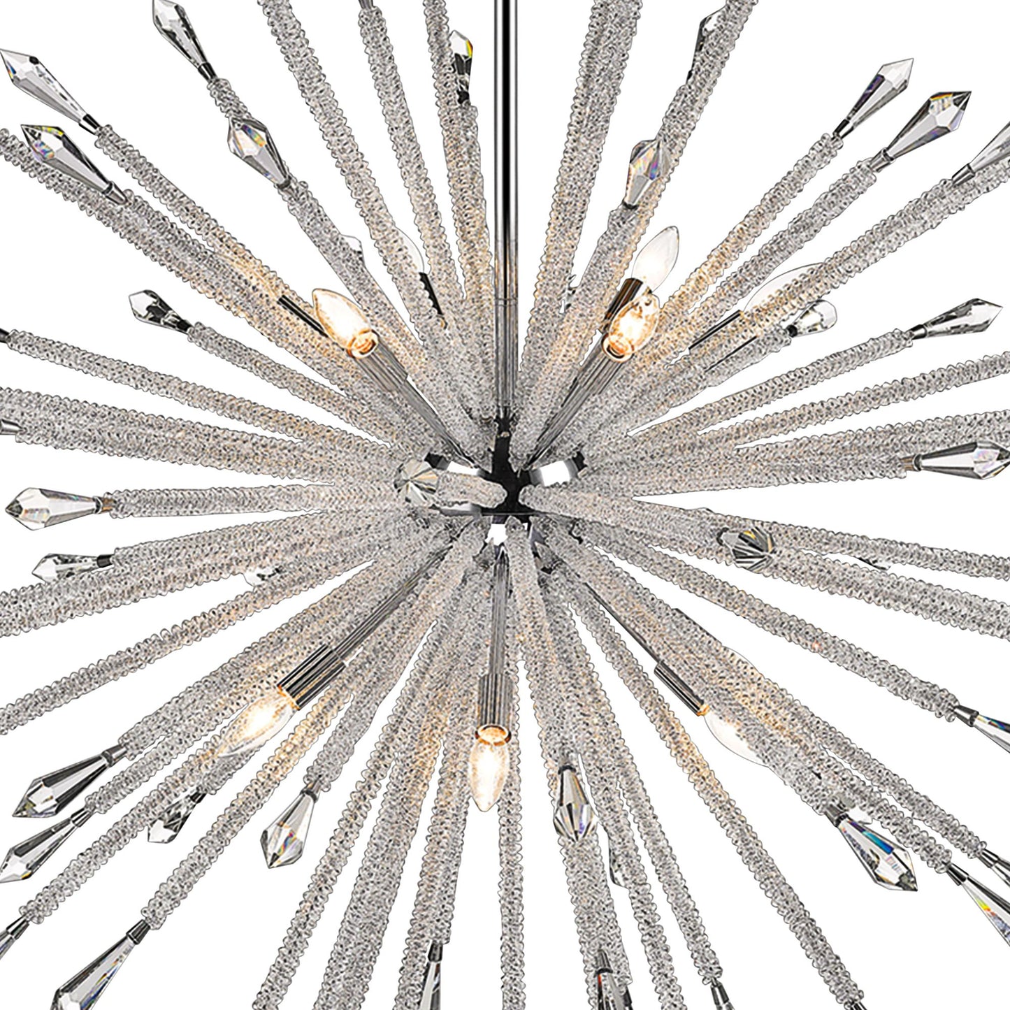 Soleia 47" Wide Chrome 12-Light Sputnik Chandelier