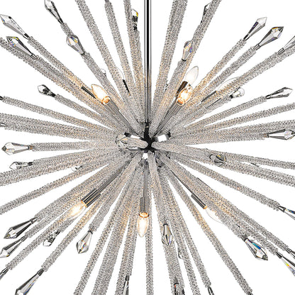Soleia 47" Wide Chrome 12-Light Sputnik Chandelier