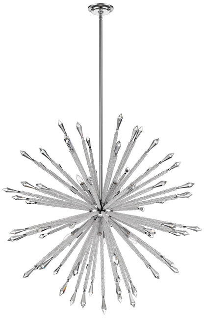 Soleia 47" Wide Chrome 12-Light Sputnik Chandelier