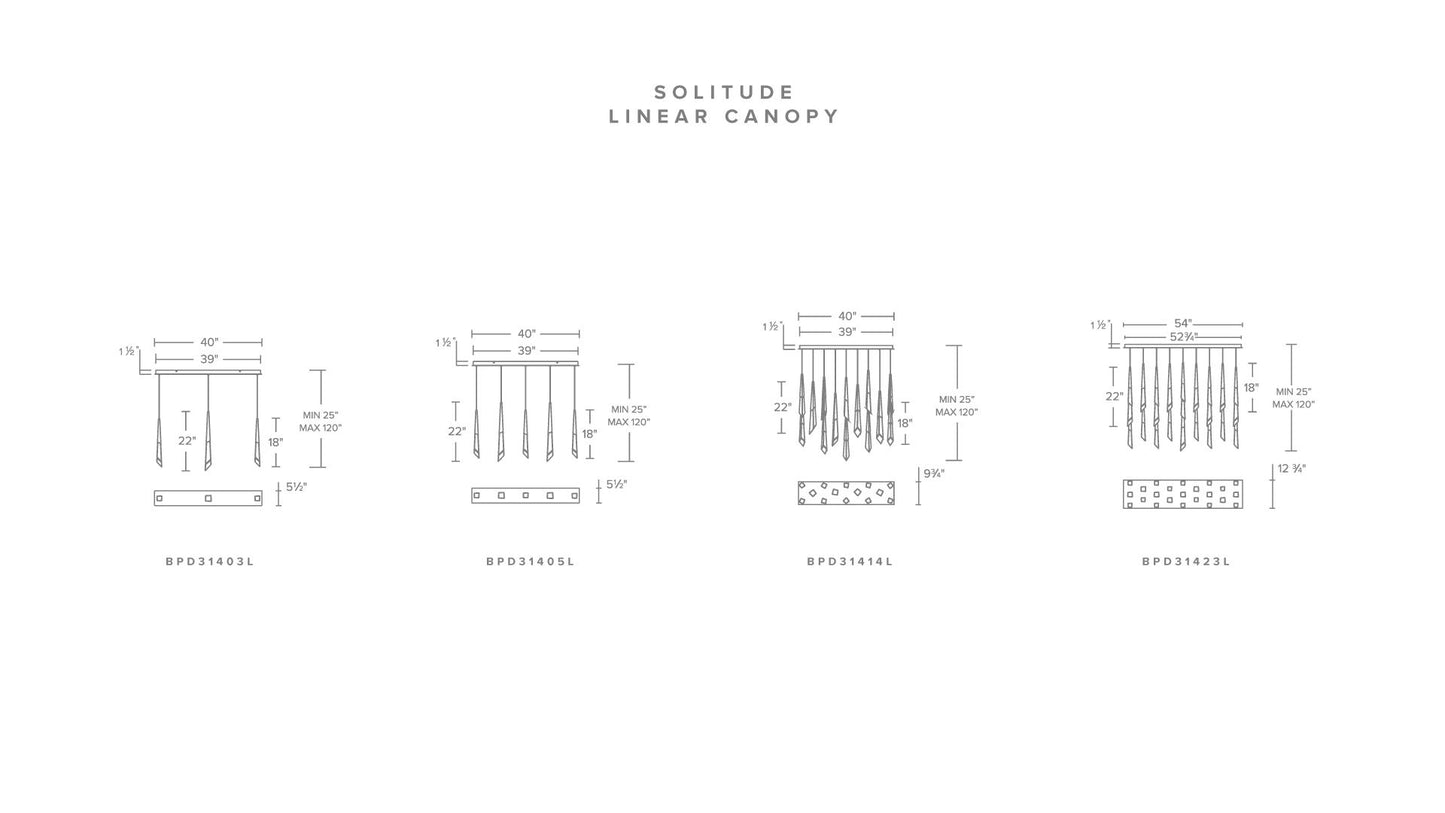 Solitude 22"H x 53"W 23-Light Crystal Multi-Light Pendant in Anti