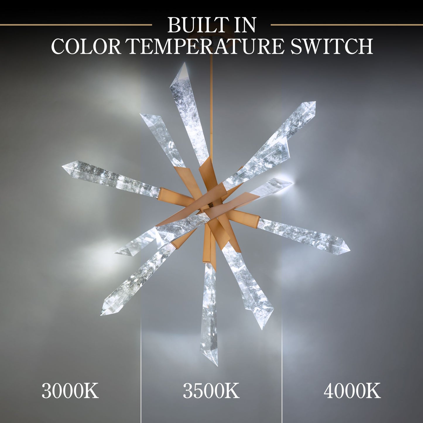 Solitude 41.5"H x 48"W 12-Light Crystal Chandelier in Aged Brass