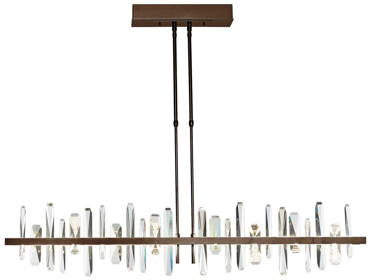 Solitude 51.9 Bronze & Crystal Long LED Pendant