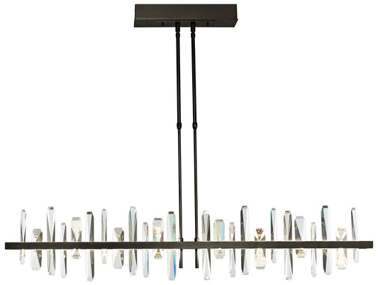 Solitude 51.9" Oil Rubbed Bronze & Crystal Long LED Pendant