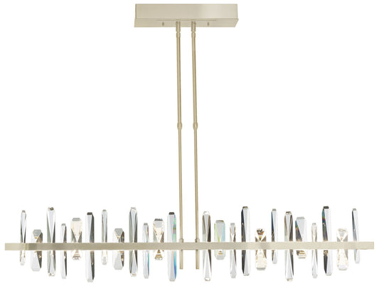 Solitude 51.9" Wide Large Modern Brass LED Pendant