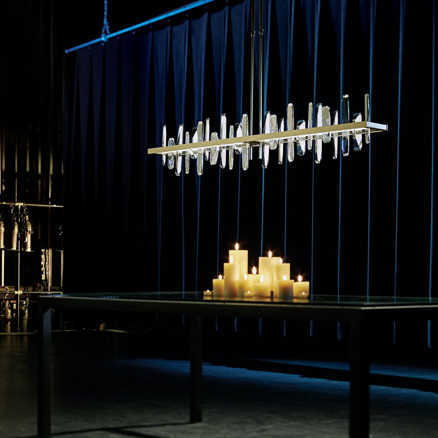 Solitude 51.9" Wide Large Soft Gold LED Pendant