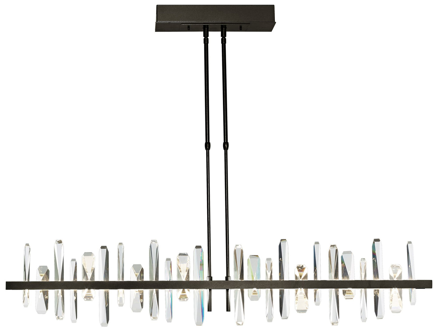 Solitude Large LED Pendant - Bronze - Crystal Accents - Standard Height