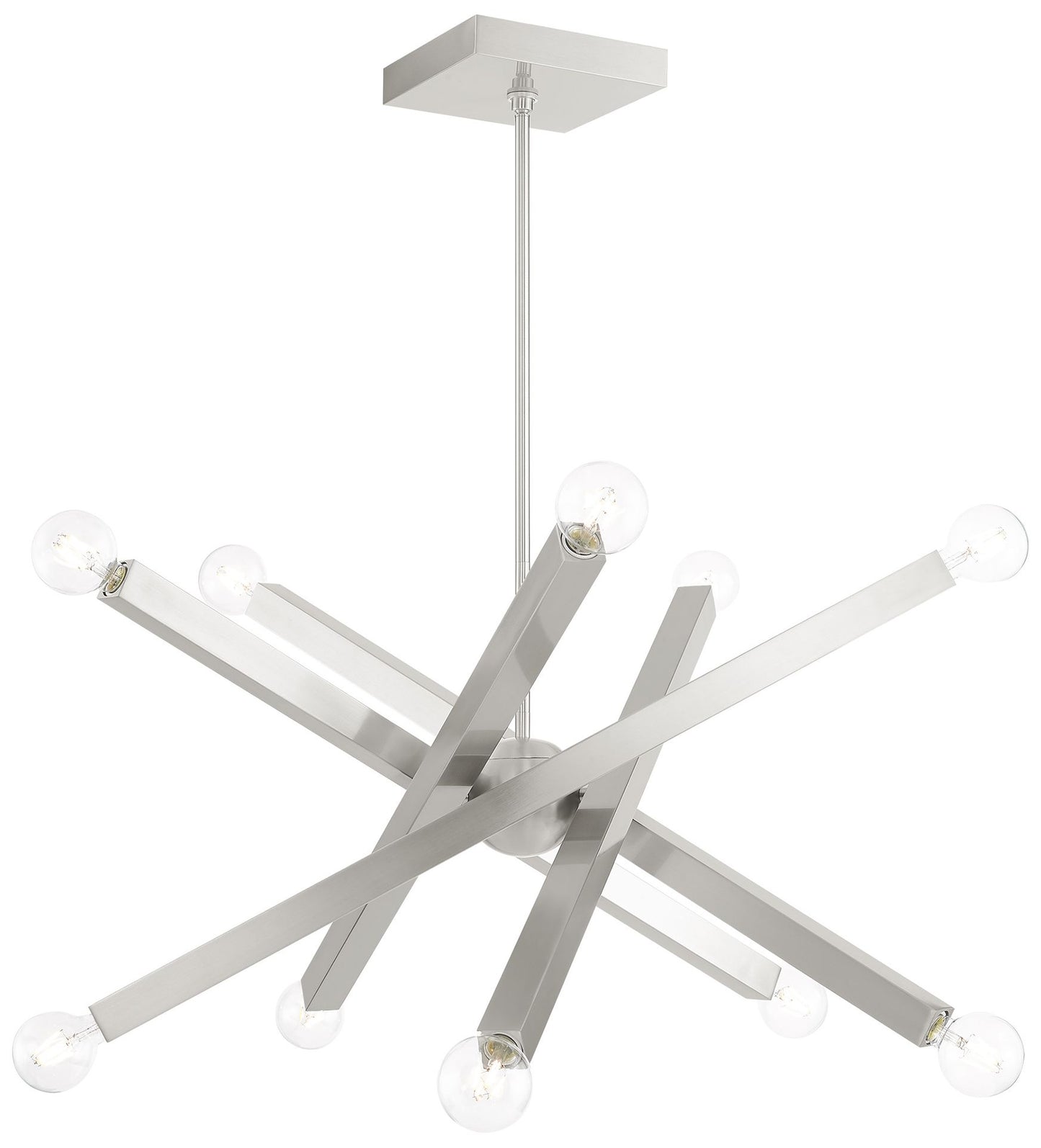 Solna 10 Light Brushed Nickel Chandelier