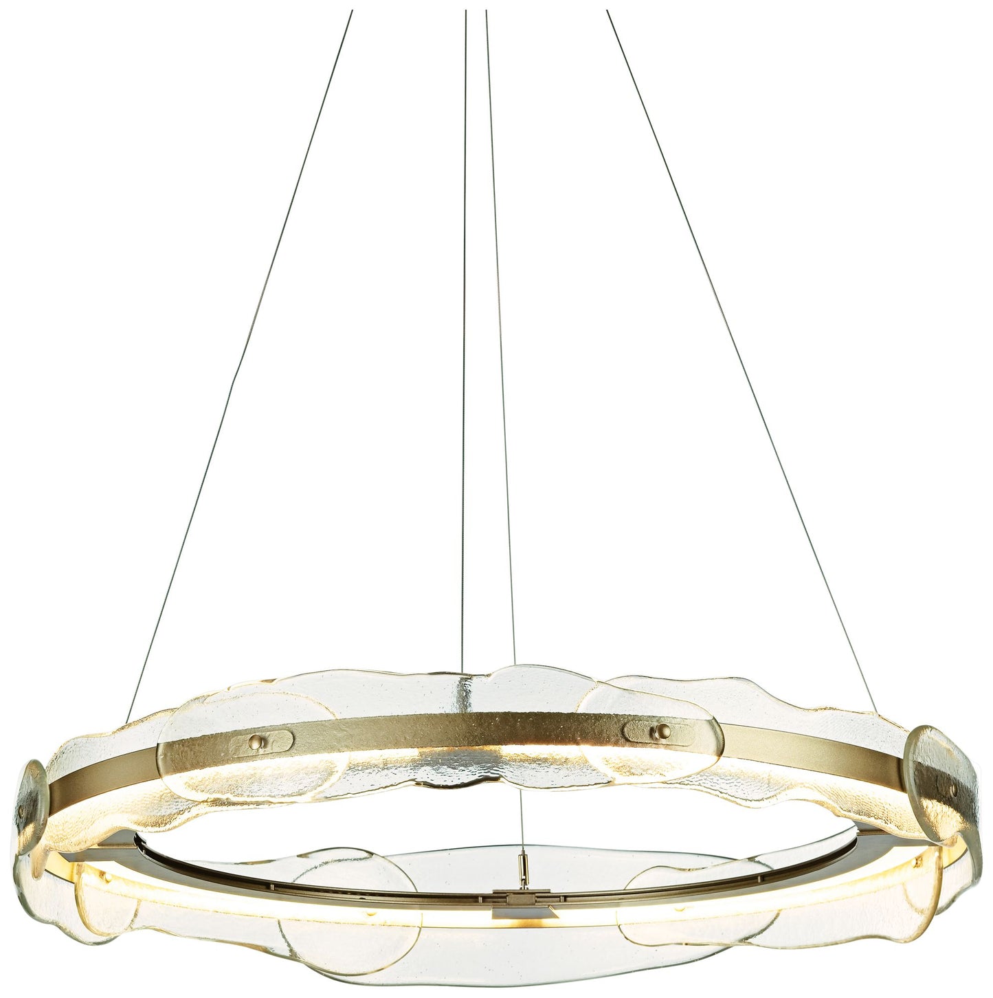 Solstice 35 3/4" Wide Soft Gold and Glass LED Pendant Light