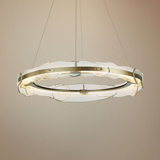 Solstice 35 3/4" Wide Soft Gold and Glass LED Pendant Light