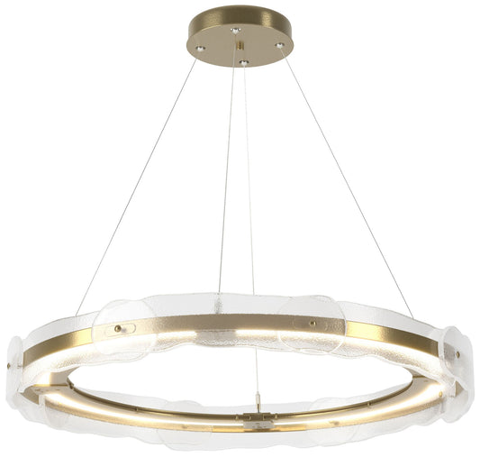 Solstice LED Pendant - Modern Brass - Clear