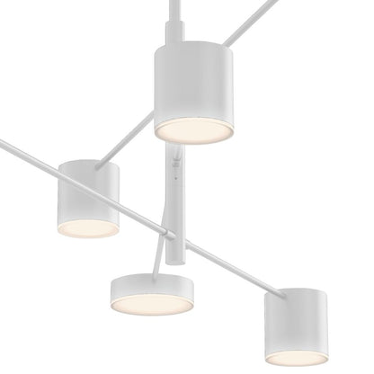 Sonneman Counterpoint 45"W Satin White 6-Light LED Pendant