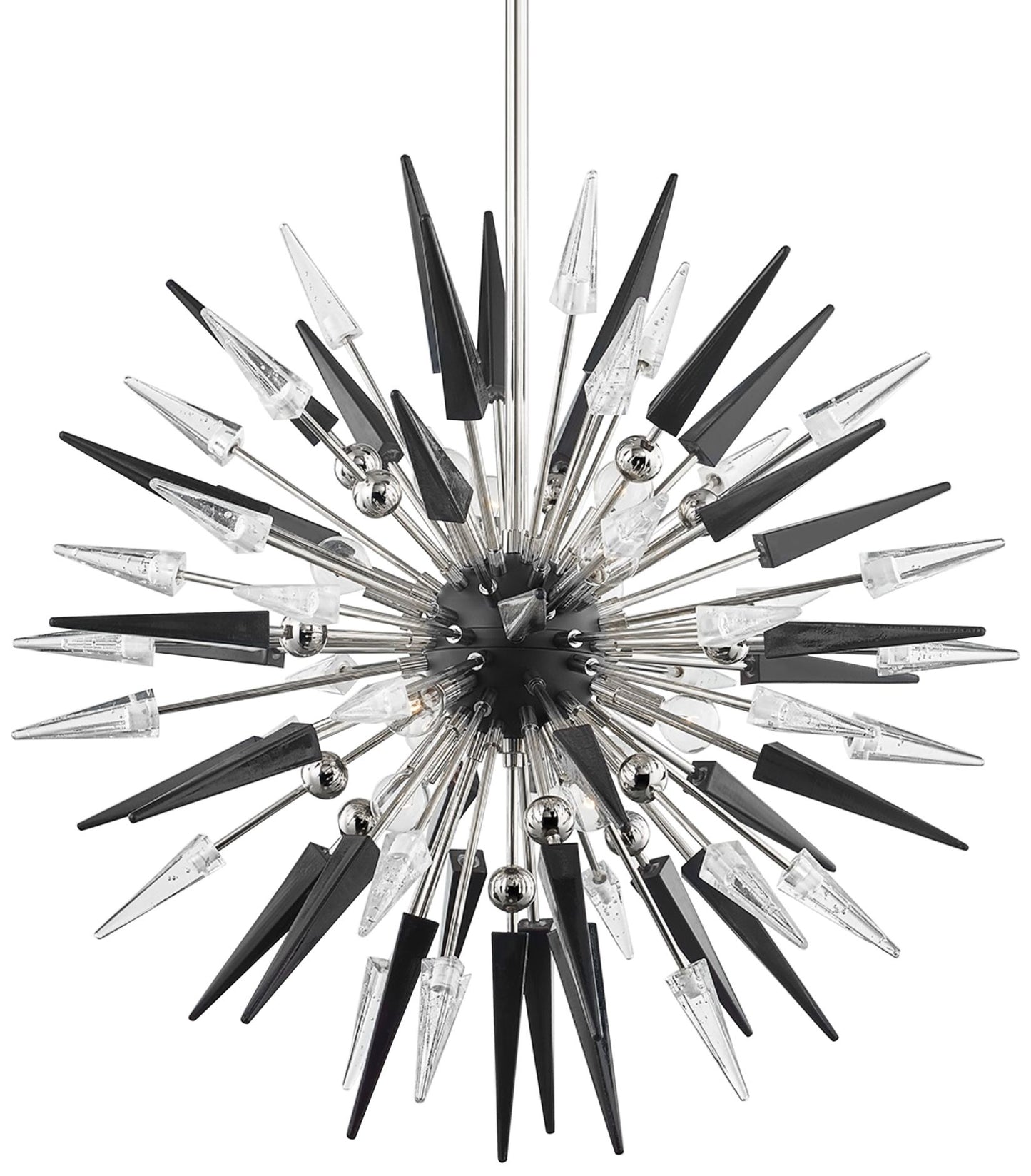 Sparta 32" Wide Polished Nickel 12-Light Sputnik Chandelier