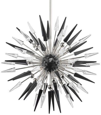 Sparta 32" Wide Polished Nickel 12-Light Sputnik Chandelier
