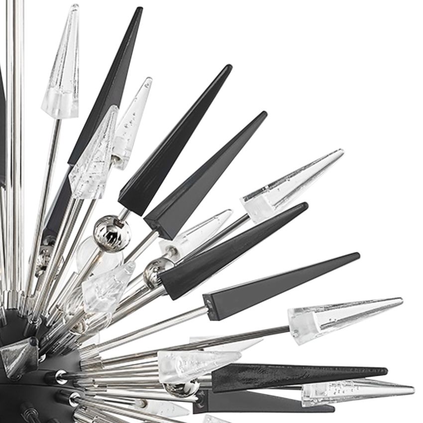 Sparta 32" Wide Polished Nickel 12-Light Sputnik Chandelier