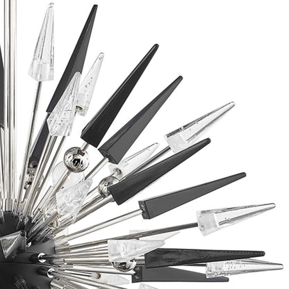 Sparta 32" Wide Polished Nickel 12-Light Sputnik Chandelier