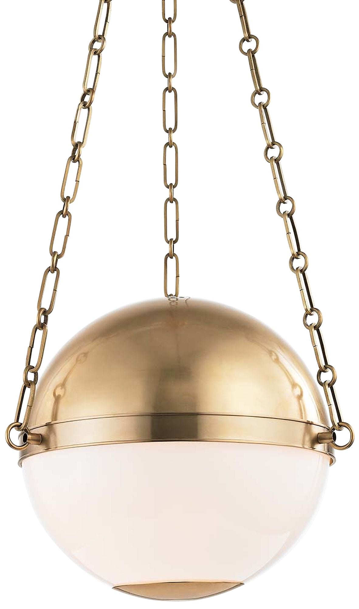 Sphere No.2 16 1/2" Wide Aged Brass Pendant Light