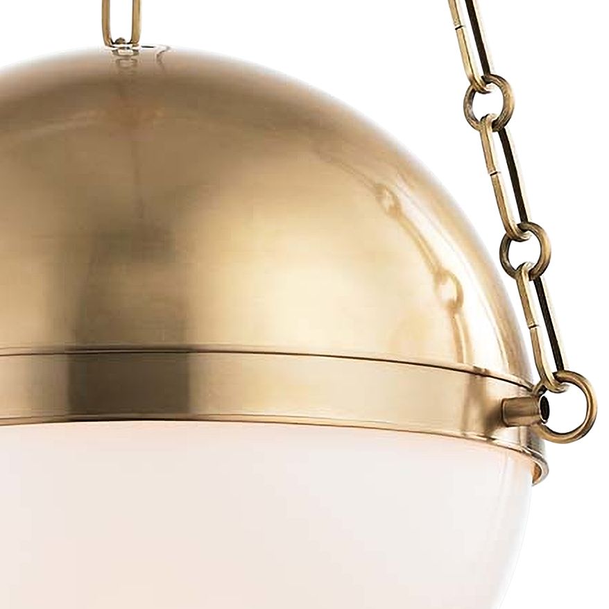 Sphere No.2 16 1/2" Wide Aged Brass Pendant Light