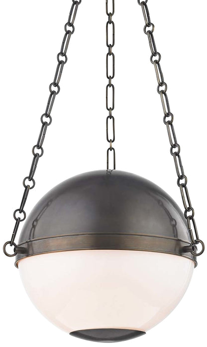 Sphere No.2 16 1/2" Wide Distressed Bronze Pendant Light