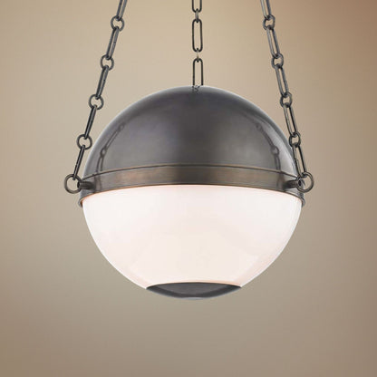 Sphere No.2 16 1/2" Wide Distressed Bronze Pendant Light