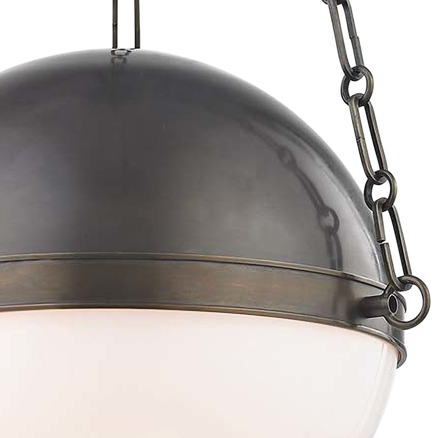 Sphere No.2 16 1/2" Wide Distressed Bronze Pendant Light